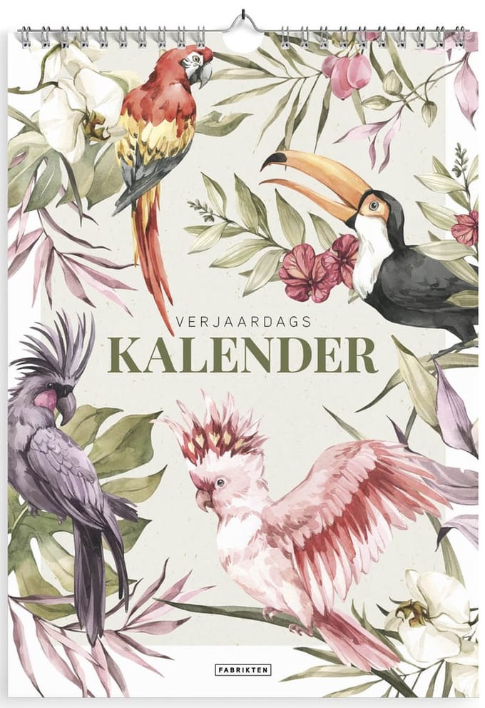 Fabrikten Verjaardagskalender Tropisch - A4 - Tropische vogels