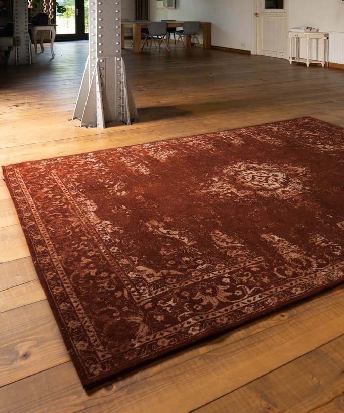 Vintage vloerkleed - Nomad roestbruin 140x200