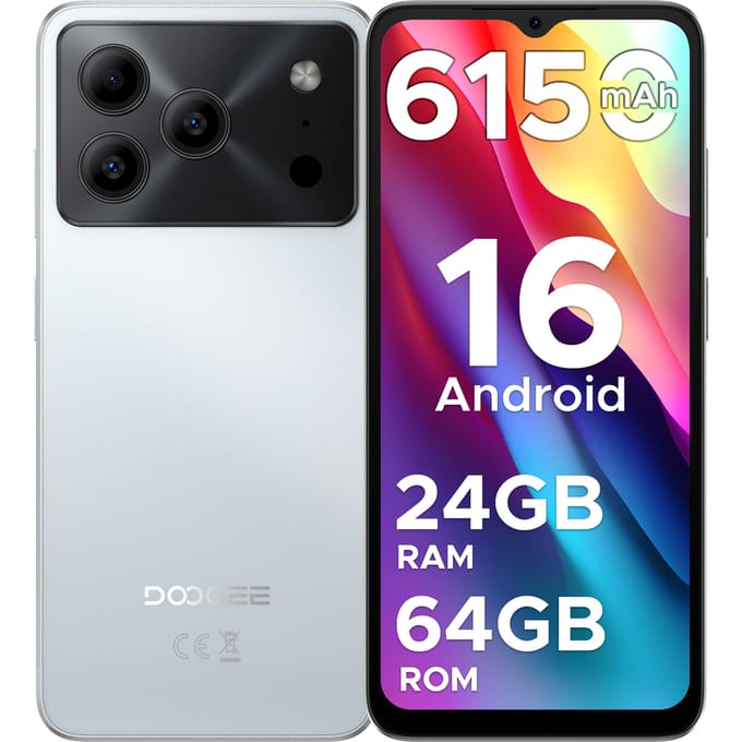 Globale versie DOOGEE Note 56 VIP Smartphone Android 16 6150mAh Grote Batterij 6.56'' Display 24GB 64GB 8MP Camera Mobiele Telefoon