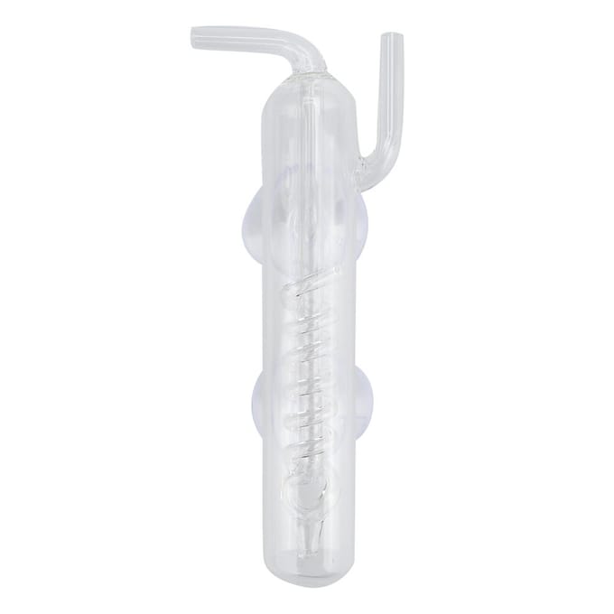 Hoge Transparante Kristalglas Aquarium Belteller Schroef Vis Tank CO2 Externe Belmeter white