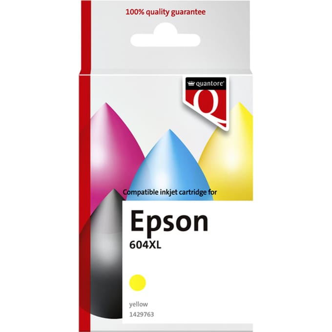 Inktcartridge Quantore alternatief tbv Epson 604XL T10H44 geel