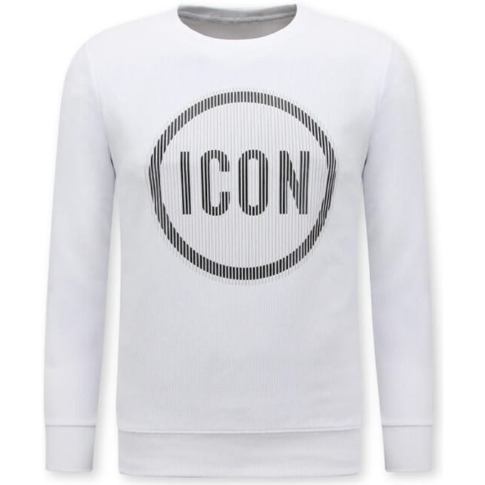 Heren Sweater ICON - Mannen Trui - Wit