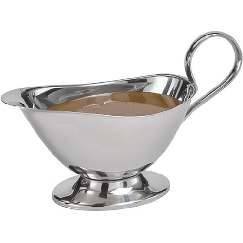 GGM Gastro (6 Stück) Sauciere - PROFI - Edelstahl 18/8 - 0,4 Liter