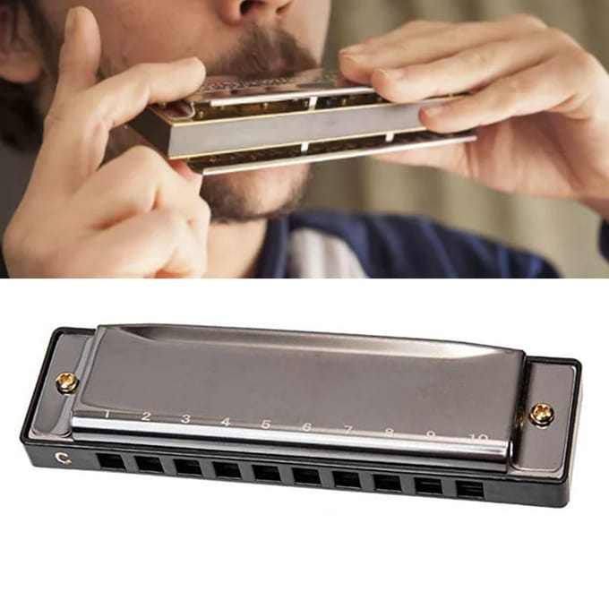 10 Gaats C Toon Mondharmonica voor Beginners Studenten Draagbare Mondorgel Klein Blaasinstrument gray