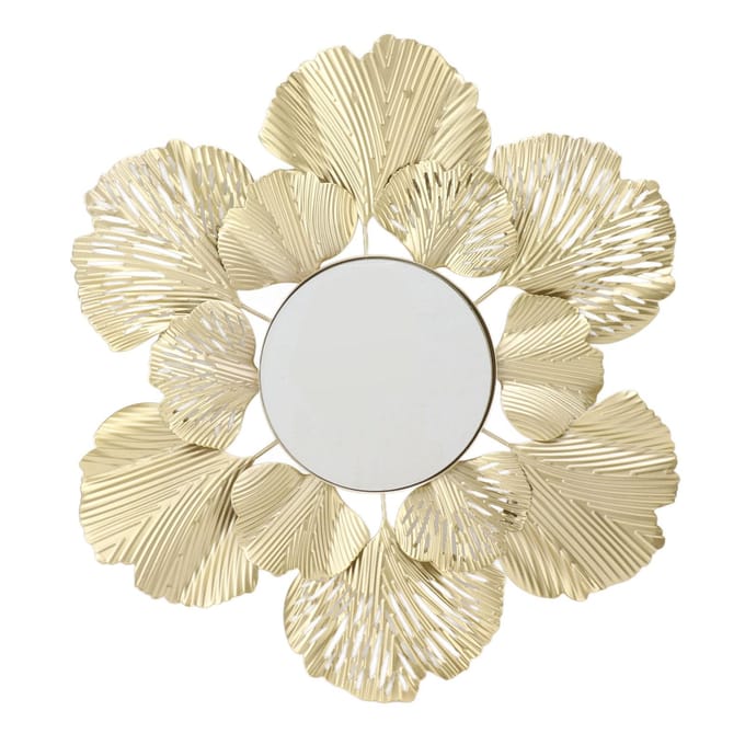 Wandspiegels Modern Eenvoudig Decoratief Slijtvast Kleurecht Ginkgo Blad Wandgemonteerde Spiegels voor white
