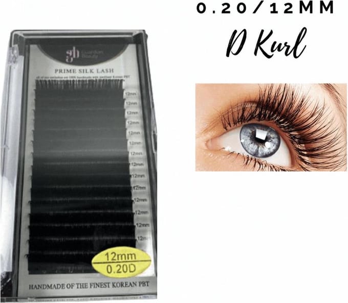 Guardian Beauty Wimpers Extensions - Prime Silk Lashes - 12mm - 0.20 D Krul