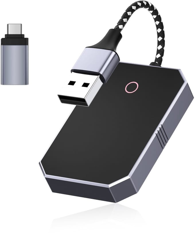 Carplay / Android Auto-adapter - bekabeld naar draadloos converter