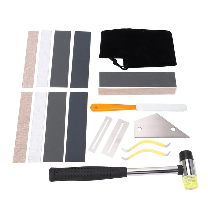17-delige Gitaar Luthier Gereedschap Set Kit Fretten Installatie Reparatie Gereedschappen Onderdelen Accessoires gray