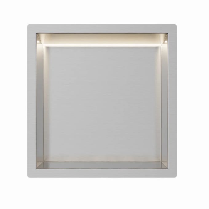 RVS Inbouwnis 30x30x7cm met RGB verlichting