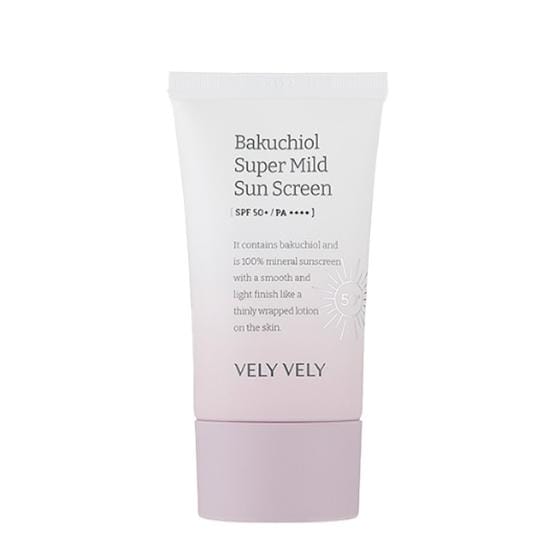 [VELY VELY] Bakuchiol Super Mild Sun Screen SPF 50+ PA++++ 50ml white