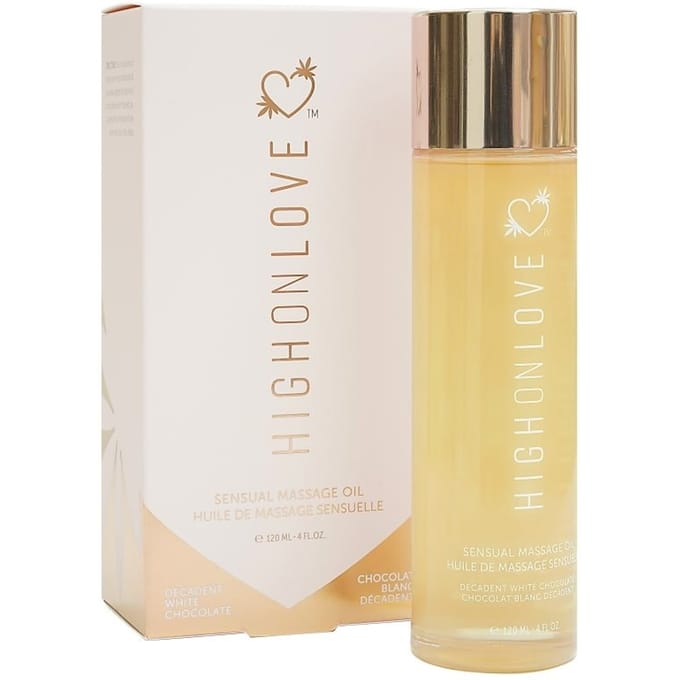High On Love - Massageolie Decadente Witte Chocolade - 120 ml
