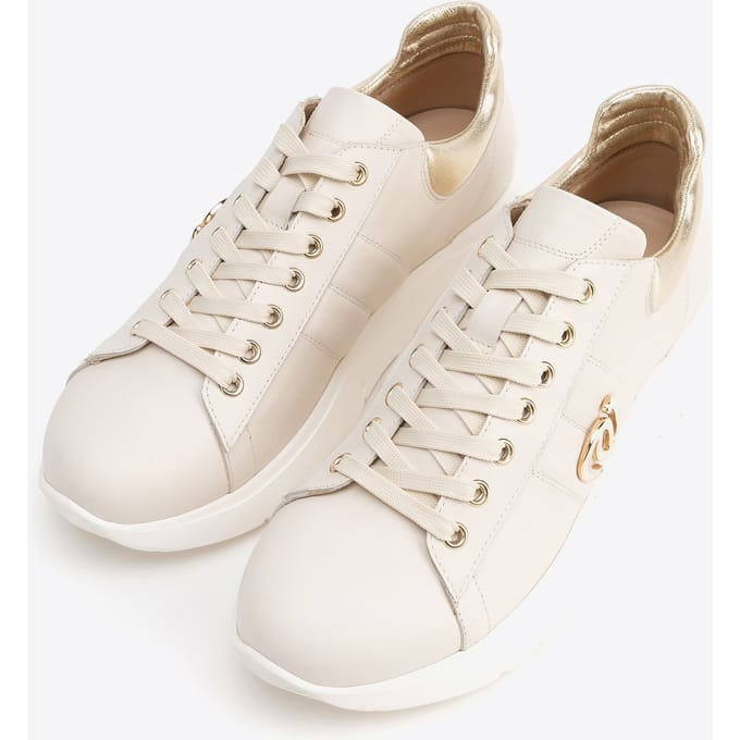 Wittchen Dames sneakers van natuurleer, beige