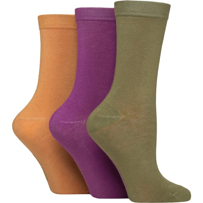 3-Pack Dames Effen Bamboosokken - Zachte Ademend Comfortsokken voor Elke Dag