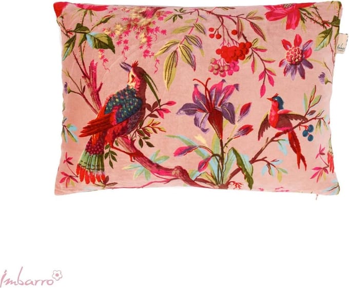 Imbarro - Sierkussen 'Paradise' (30cm x 50cm, Roze)
