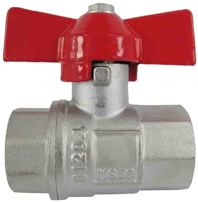 Kogelkraan 1 1/4 inch, Messing, Binnendraad