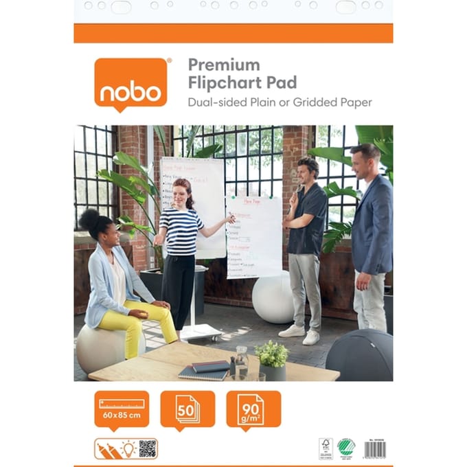 Flipoverpapier Nobo Premium 60x85cm dubbelzijdig 50vel