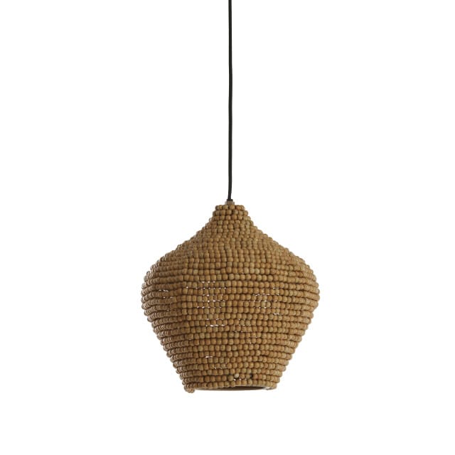 Light & Living Hanglamp Kalenga Kralen, 28cm - Naturel