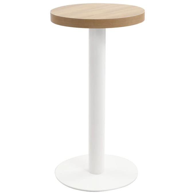 vidaXL - Bistrotafel - 40 - cm - MDF - lichtbruin