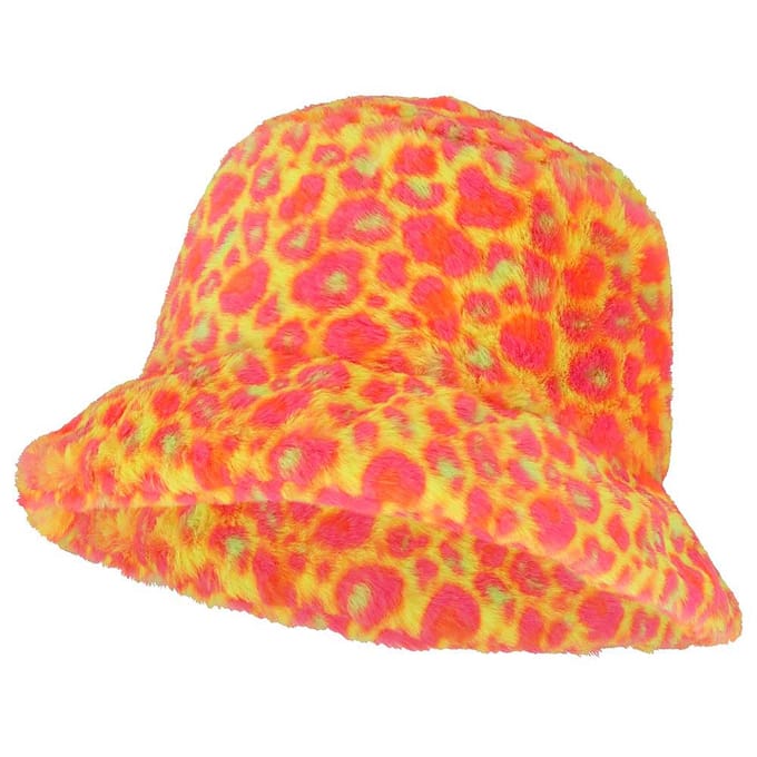 Buckethat - fake fur - neon - Multi Fluor