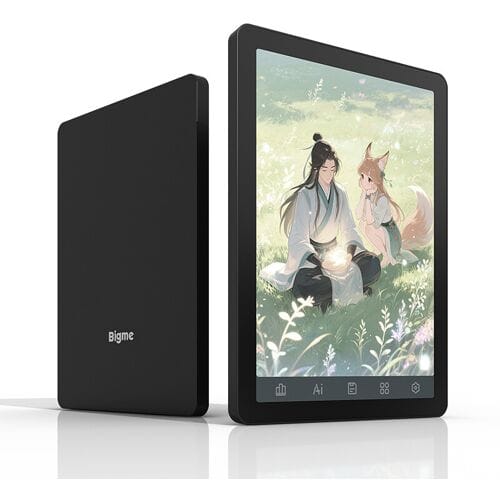 Bigme E-Book Reader B6, 6-inch e-ink e-reader, zwart, 36 niveaus voorzijverlichting, Android 14 OS met Google Play, 4+64 GB