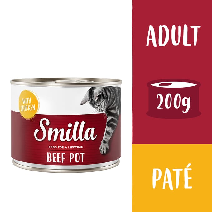 Smilla Rundvlees 6 x 200g Kattenvoer - Rund met Kip