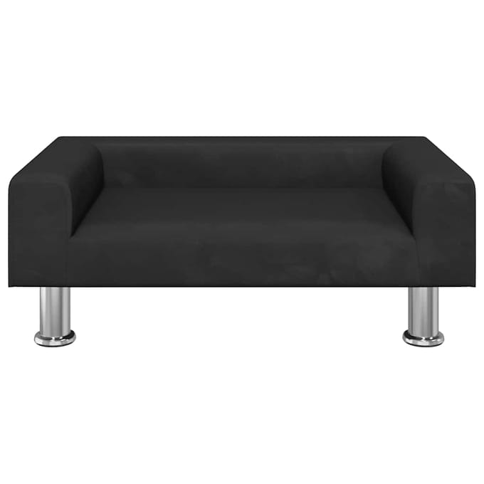 vidaXL - Kinderbank - 70x45x26,5 - cm - fluweel - zwart