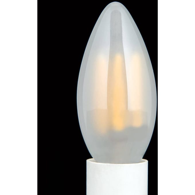 ORION LED lamp E14 C35, mat, 6W, 2700 K, 720 lm, dimbaar