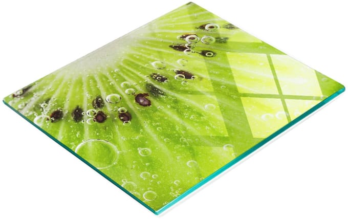 Serveerplank van gehard glas met kiwi-afbeelding, 60x52 cm