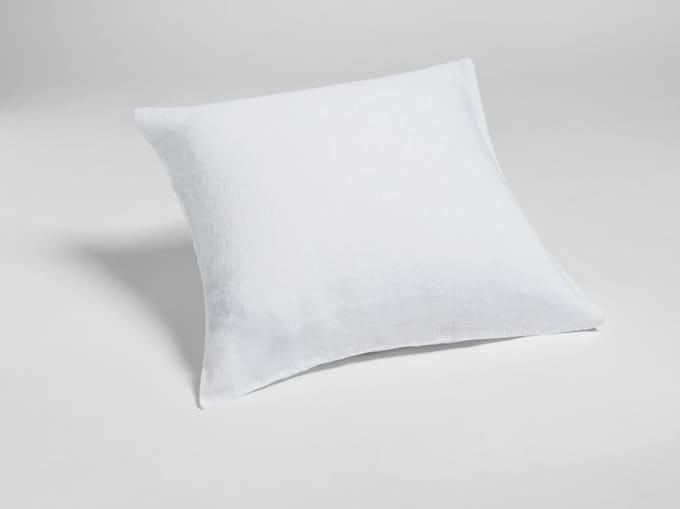 Yumeko kussensloop gewassen linnen wit 65x65 - Biologisch & ecologisch - 1 stuk