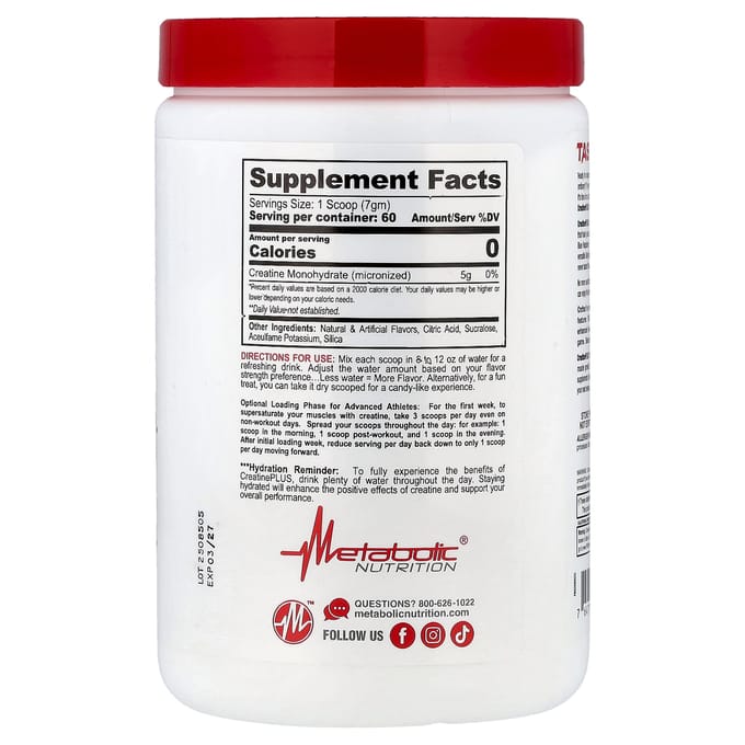 Metabolic Nutrition, Micronized Creatine Plus™, Pomme Verte, 420g