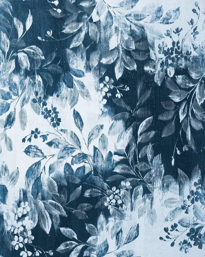 Fotobehang - Idyllic Indigo 200x250cm - Vliesbehang