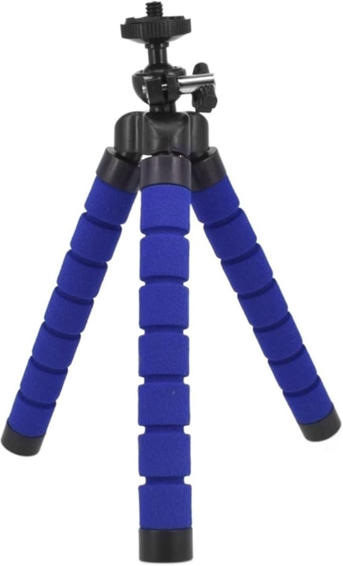 Mini Projector Statief - Projector Mount - Beeld Projecteren - Flexibele Octopus Poot - 19 cm Uitgeschoven - Blauw