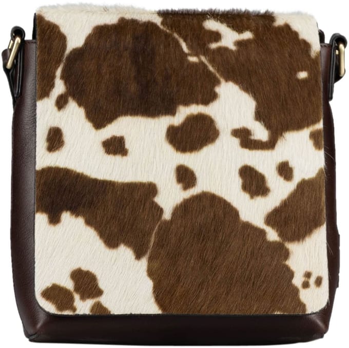 JOST Leren schoudertas Furry Cow Shoulder Bag Brown veelkleurig