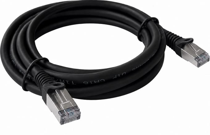 NexCable Premium Silver Plated Internetkabel 3 meter - CAT6 FTP Ethernet kabel RJ45 - Patchkabel LAN Cable Netwerkkabel - Zwart