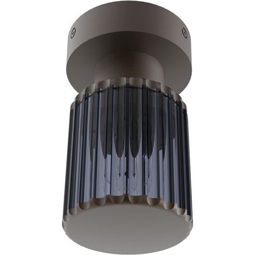 KS Verlichting - wandlamp - Sablon - plafondlamp - sokkellamp - zwart - bruin - E27 - buitenlamp - aluminium - dimbaar