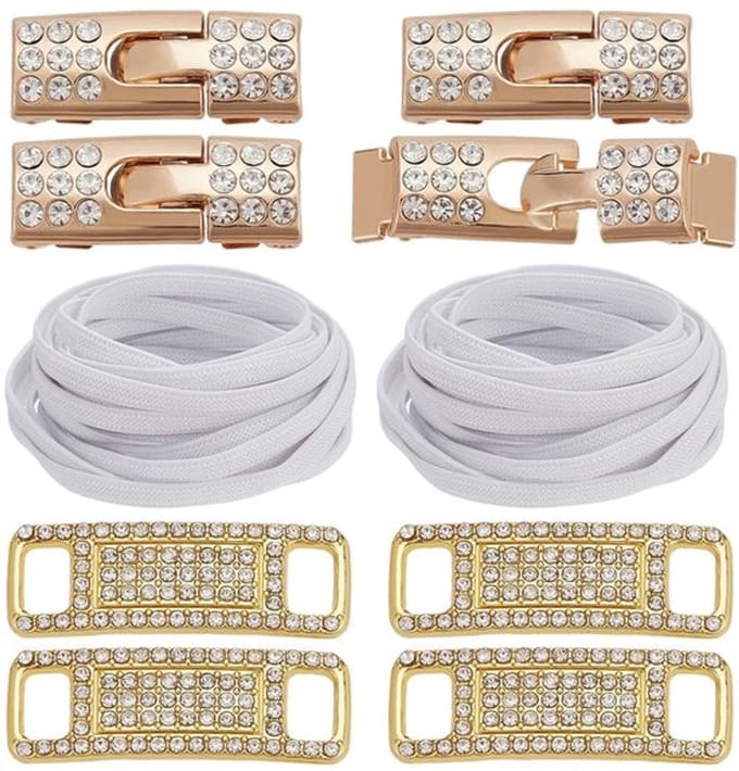 Allecto - Elastische Veters - Glinsterende Diamanthangers - Ideaal