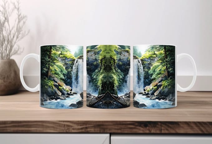 Auqarel koffiemok Waterval 1