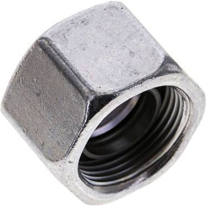 16 S M24x1.5 End Cap Stalen FKM