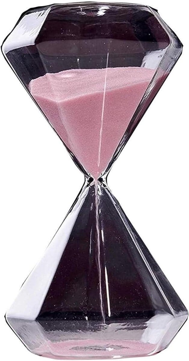 Zandloper Timer - Tijdmanagement Assistent - Keuken Koken - Diamantvorm Decoratie - 185 cm - Roze