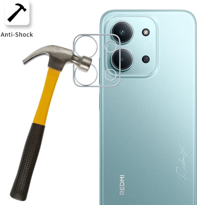 Camera Protector geschikt voor Xiaomi Redmi 15C 4G - 2 stuks van glas Transparante glazen