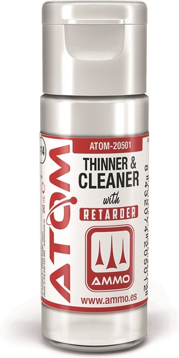 AMMO by Mig Jimenez Hobbyverf - MIG 20501 ATOM - Thinner and Cleaner with Retarder - 20ml Verdunner - 20 ml
