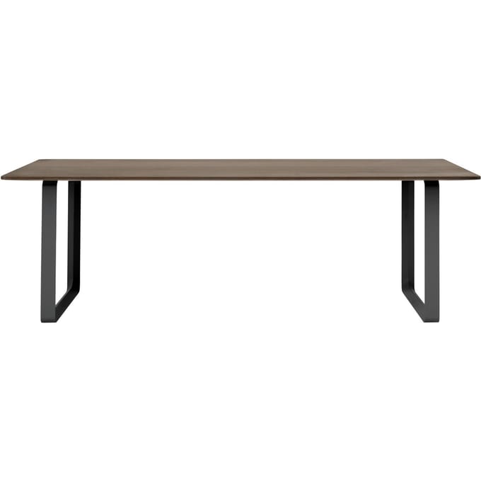 Muuto 70/70 Tafel - L - zwart - gerookte eik