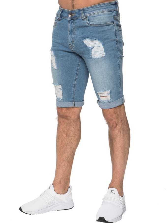 Heren Ripped Skinny Shorts