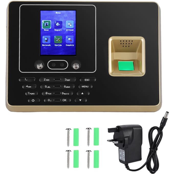 Écran LCD TFT 2,8 pouces Machine de reconnaissance faciale et d'empreintes digitales Horloge pointeuse blue