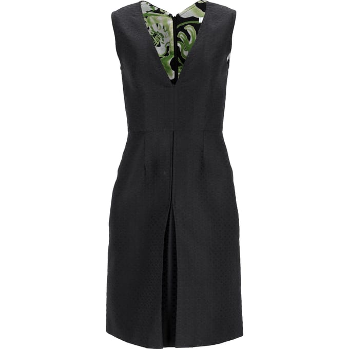 Emilio Pucci mouwloze jurk met V-hals in zwart polyester