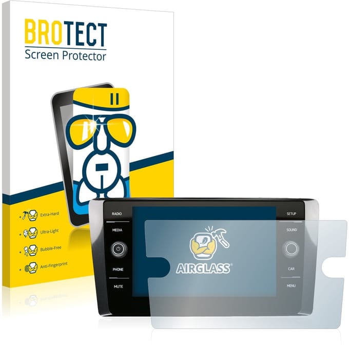 Screenprotector voor Volkswagen T-Cross 2020 Discover Media 8" Beschermglas transparant