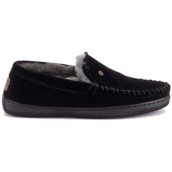 Warmbat Grizzly Suede Heren Sloffen - Zwart
