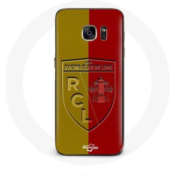 Samsung Galaxy S6 hoesje rcl lens Logo gele en rode achtergrond