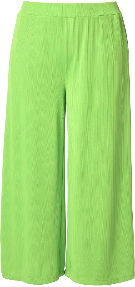 Ulla Popken - Dames - Culotte structuur kuitlengte rechte pijpen - Zeegroen - Maat 58+