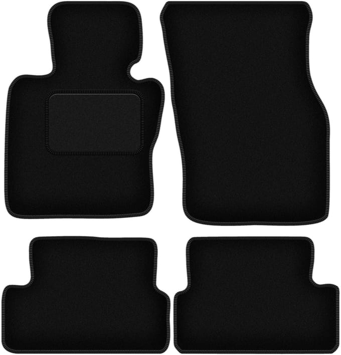 Zwarte velours vloermatten voor: Mini Countryman hatchback (2014-)